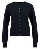 Barbour Navy Wisteria Knitted Cardigan #Colour_Navy