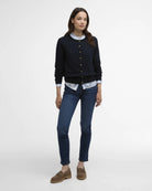 Barbour Navy Wisteria Knitted Cardigan #Colour_Navy