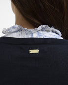 Barbour Navy Wisteria Knitted Cardigan #Colour_Navy