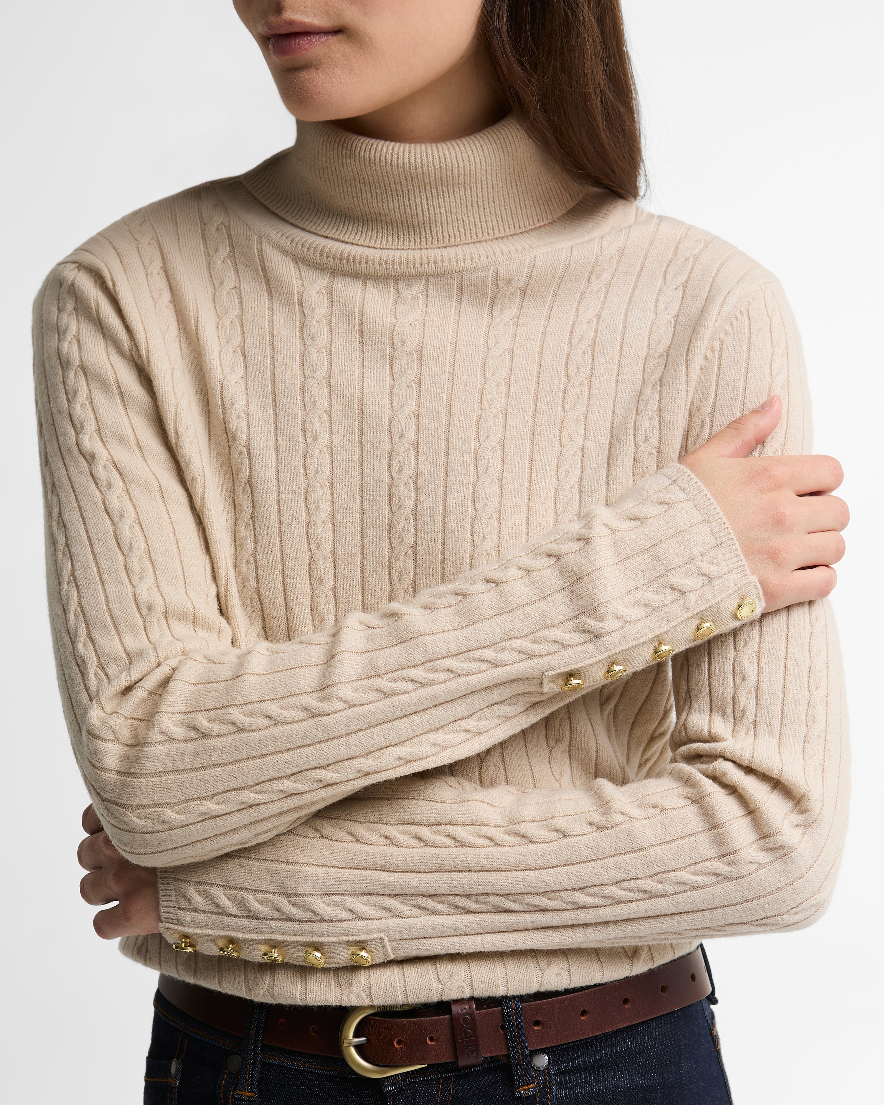 Barbour Georgette Knitted Jumper #Colour_Birch