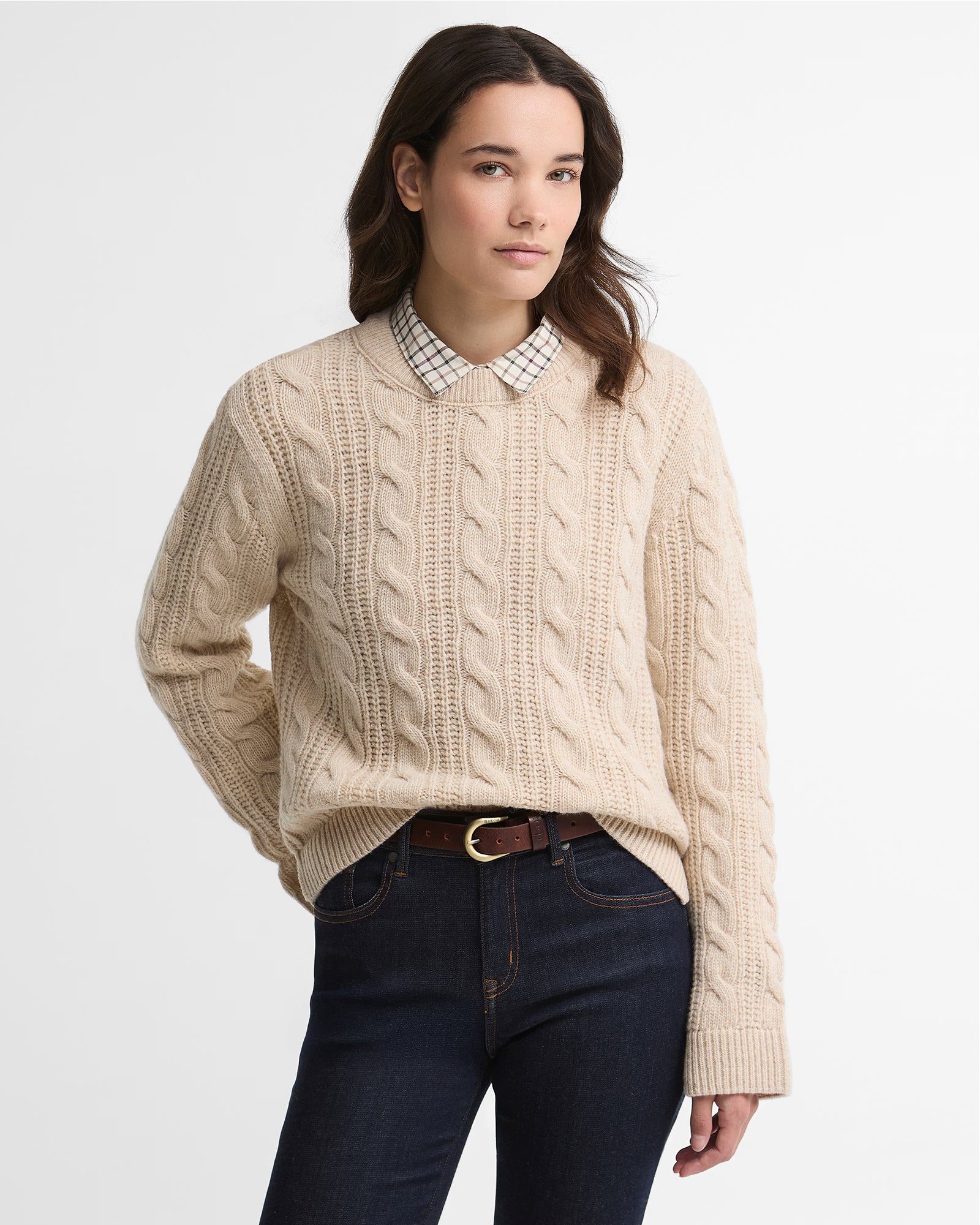 Barbour Joan Knitted Jumper #Colour_Birch