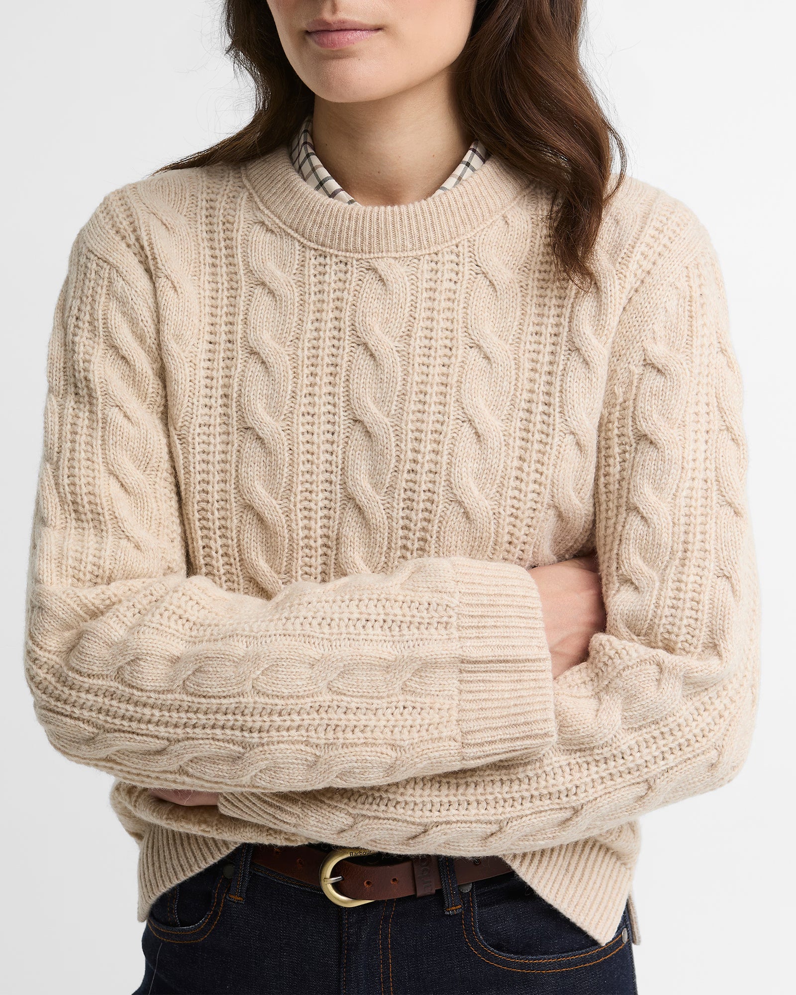 Barbour Joan Knitted Jumper #Colour_Birch