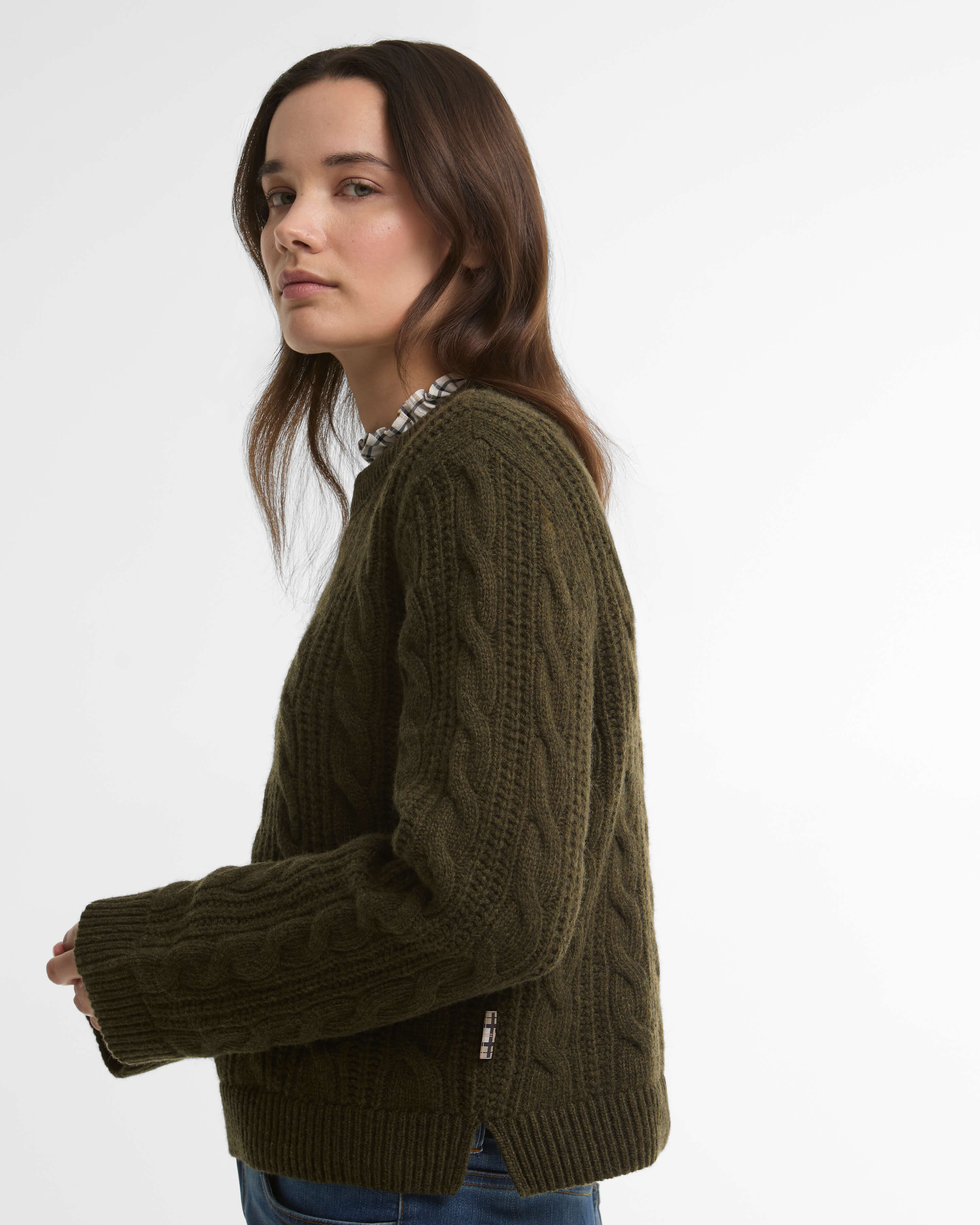 Barbour Joan Knitted Jumper #Colour_Olive
