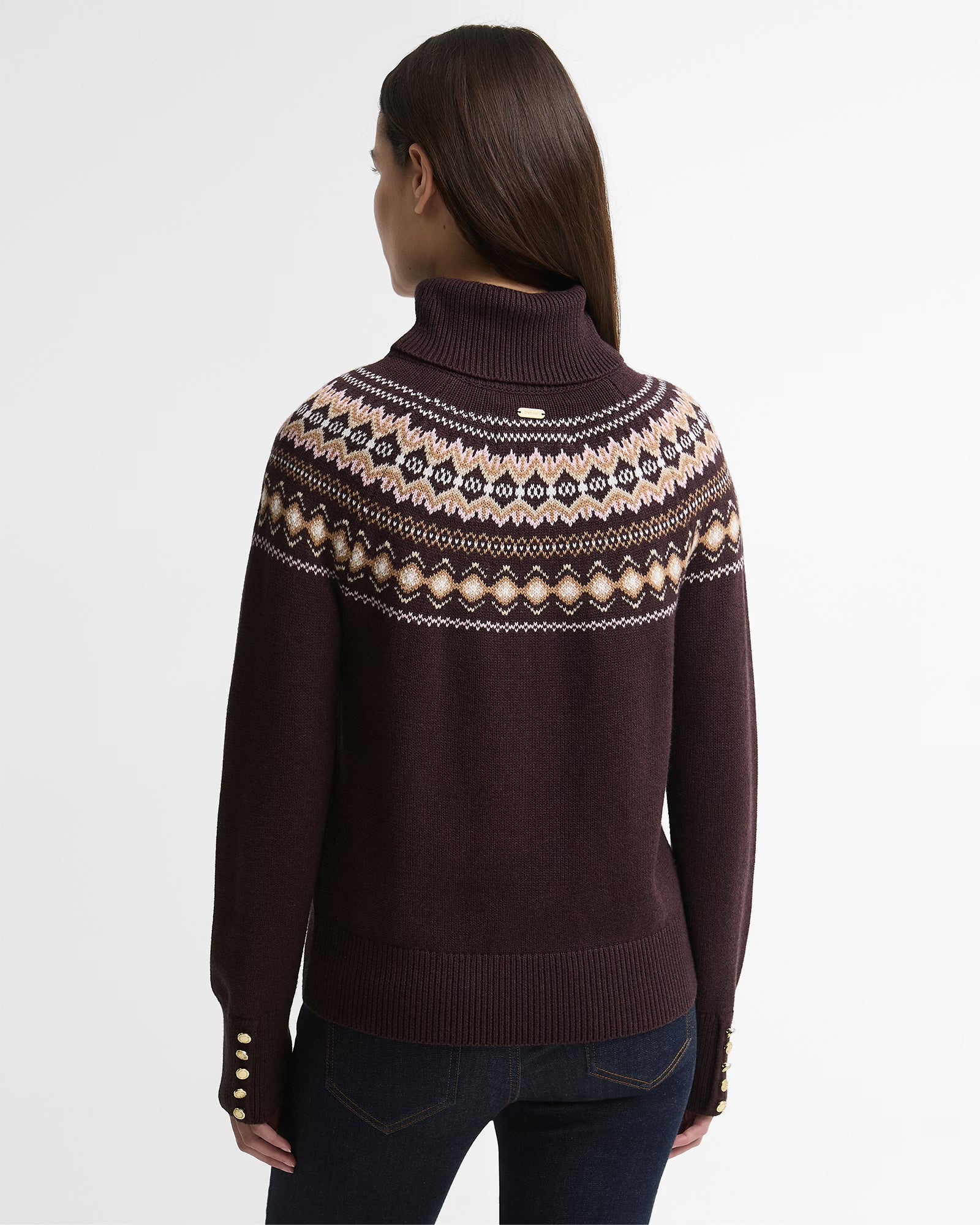 Barbour Darwen Knitted Jumper #Colour_Seal Brown
