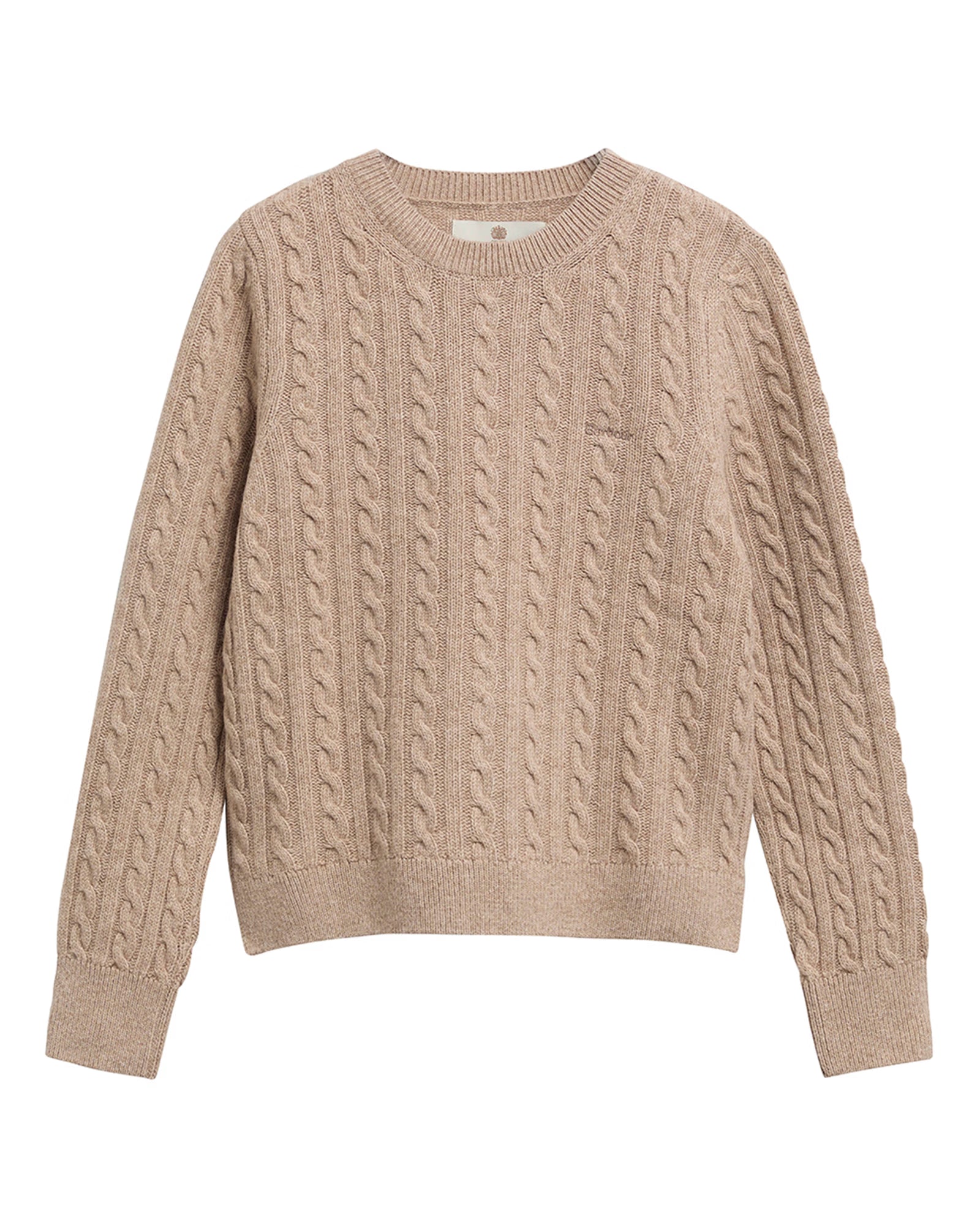 Barbour Ashdown Cable Knitted Jumper #Colour_Honey