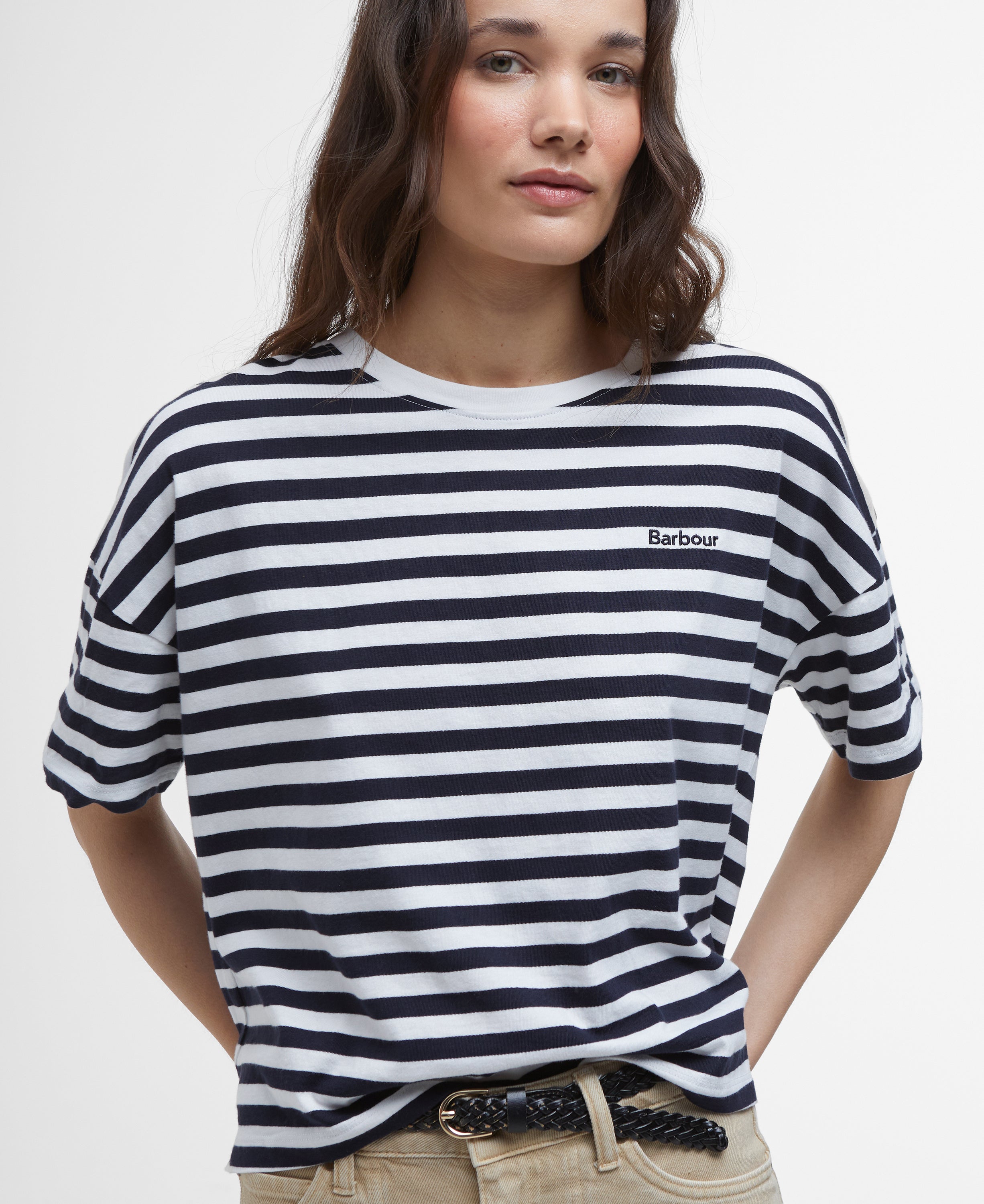 Barbour Navy Stripe Adria Top #Colour_Navy Stripe