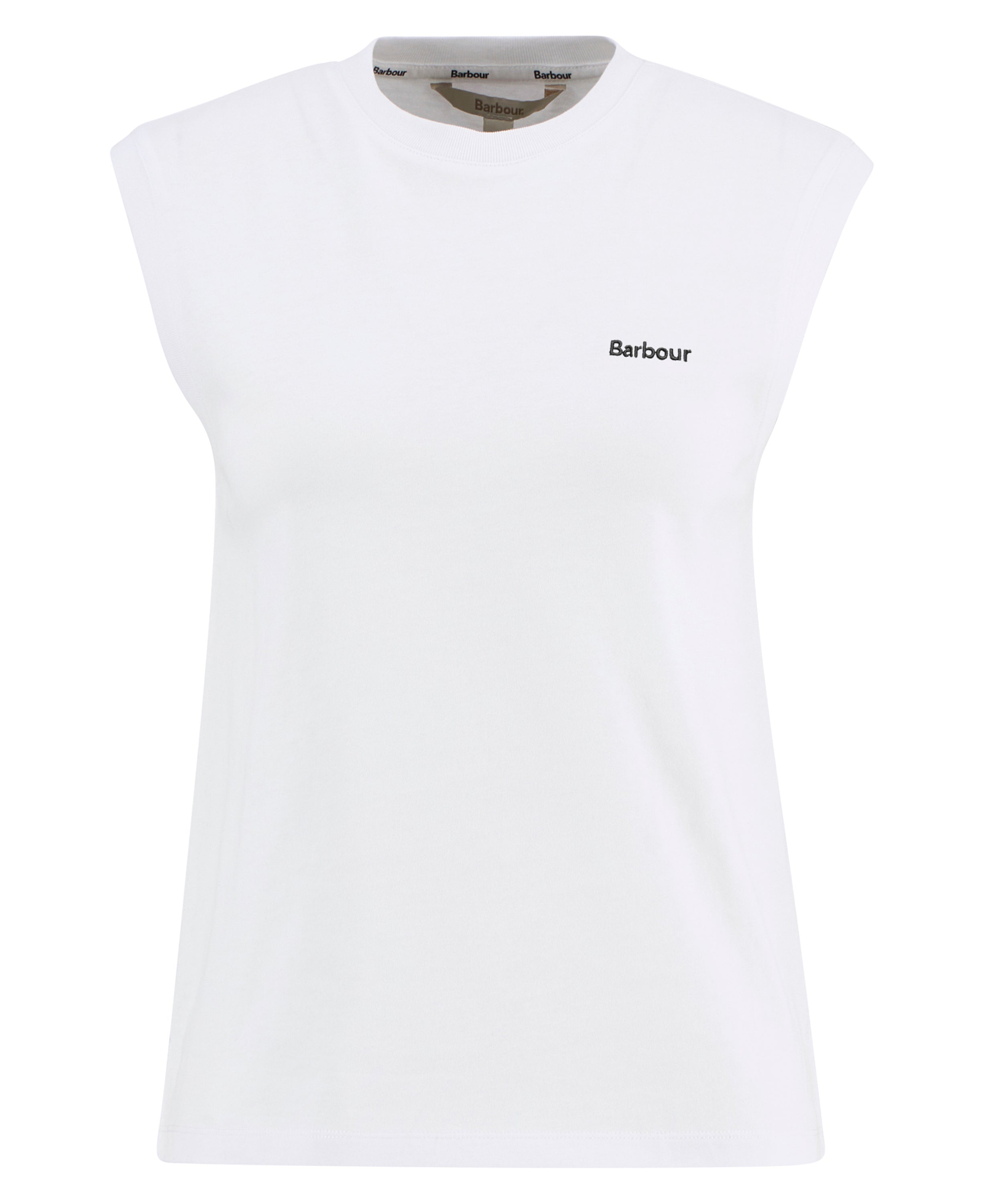 Barbour White Rowane Sleeveless Top #Colour_White