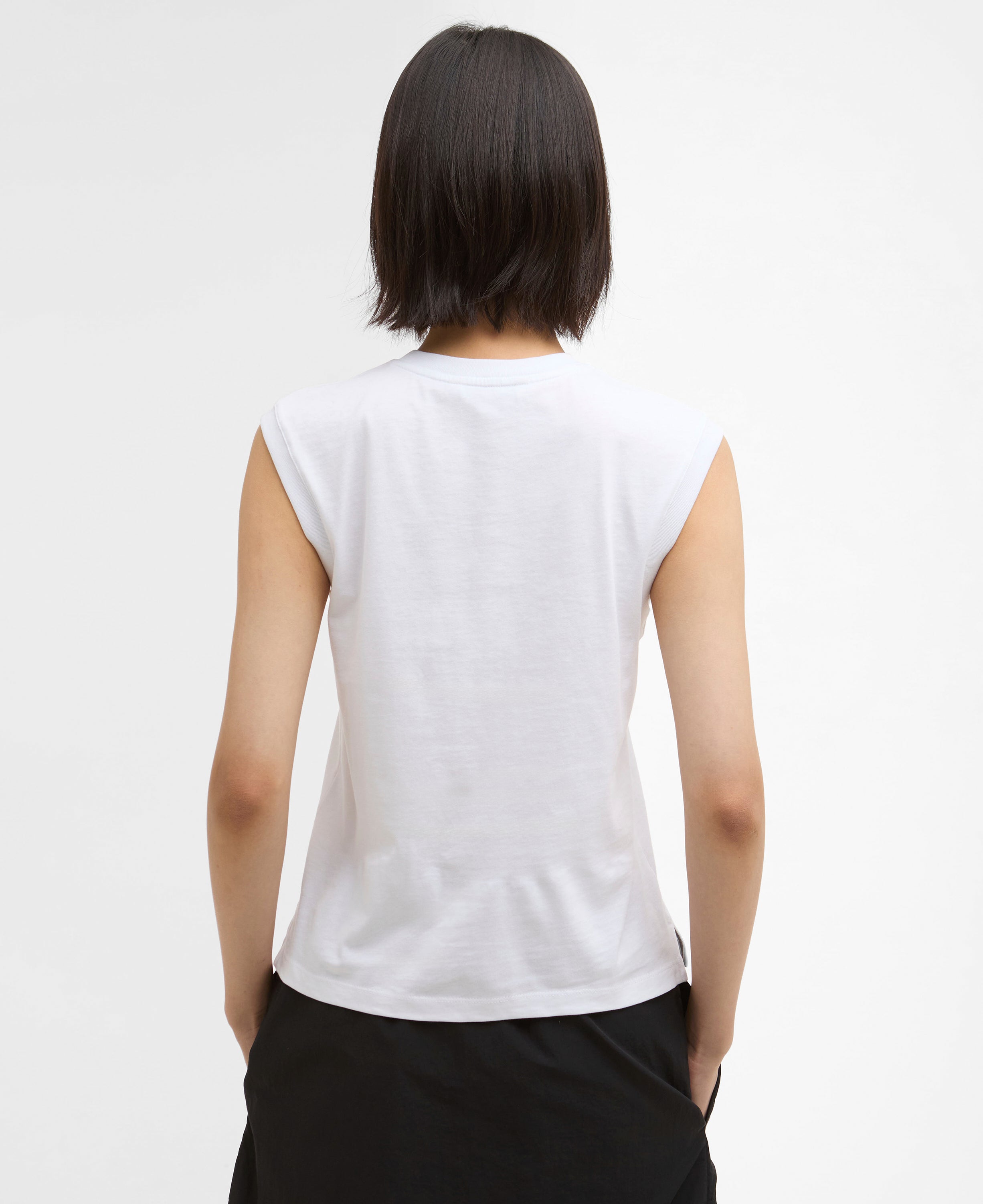 Barbour White Rowane Sleeveless Top #Colour_White