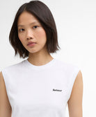 Barbour White Rowane Sleeveless Top #Colour_White