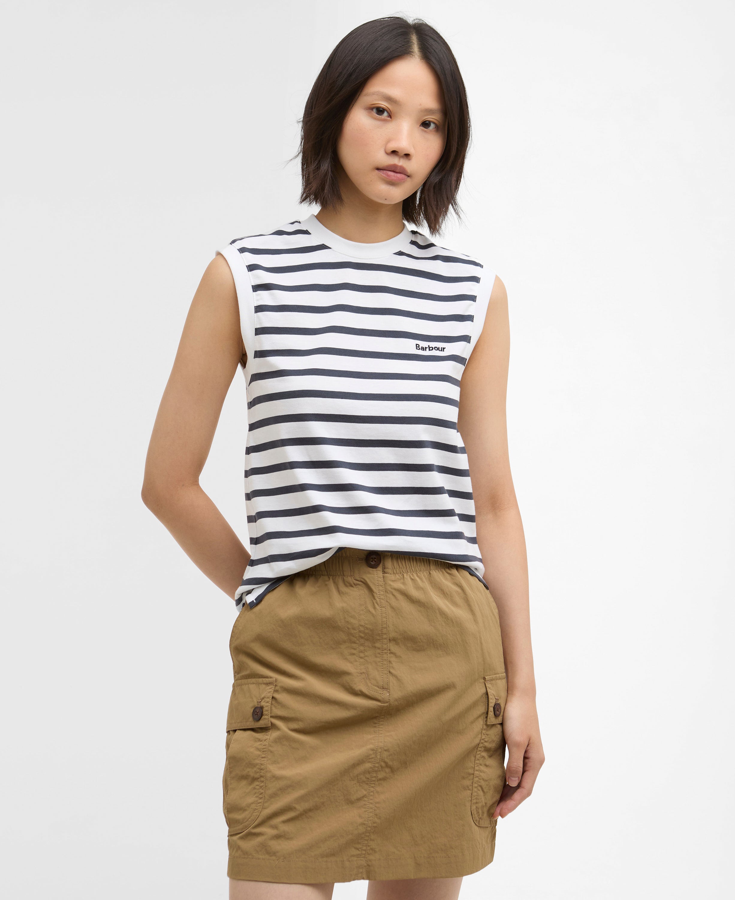 Barbour India Ink Stripe Debbie Striped Sleeveless Top #Colour_India Ink Stripe