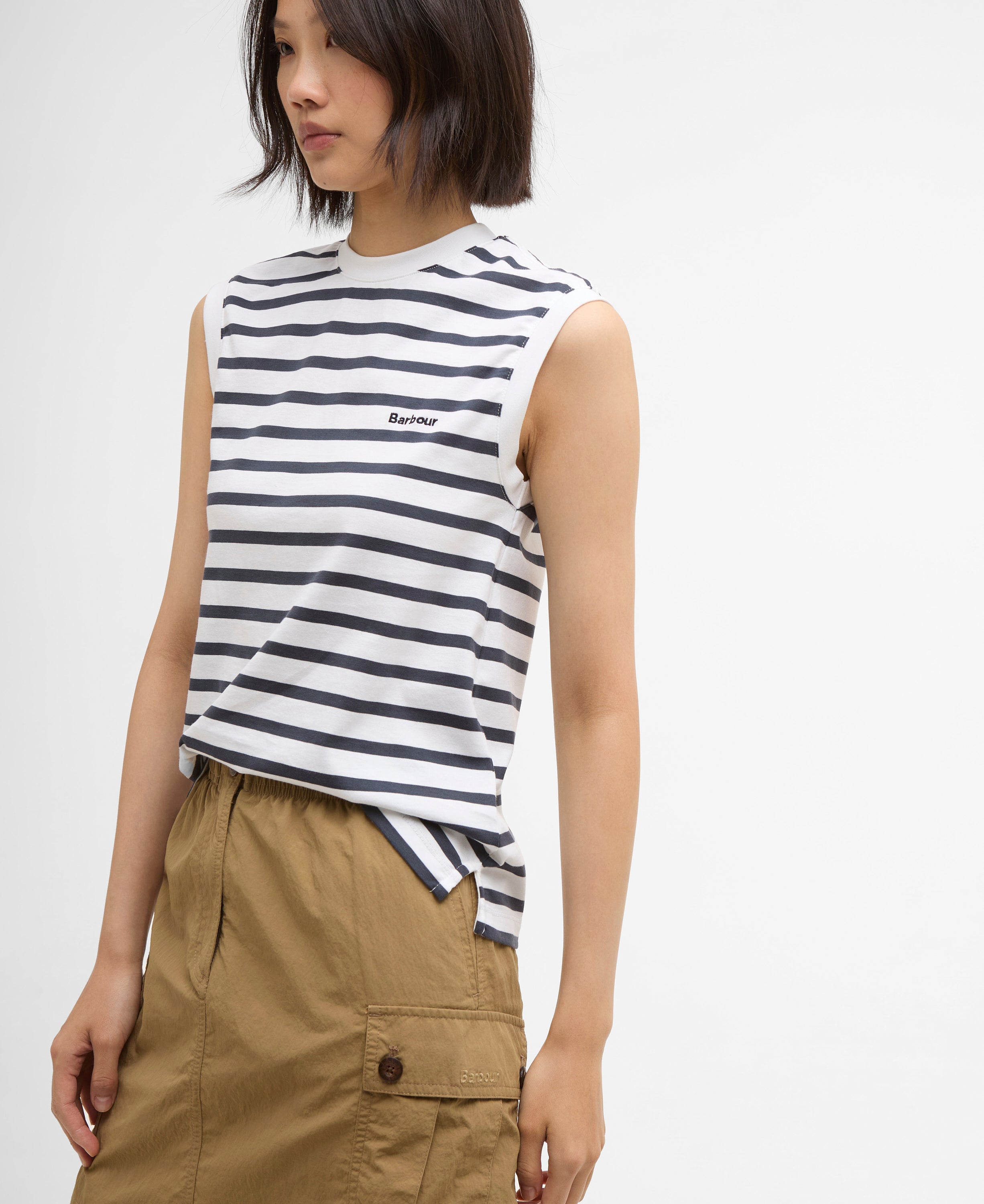 Barbour India Ink Stripe Debbie Striped Sleeveless Top #Colour_India Ink Stripe