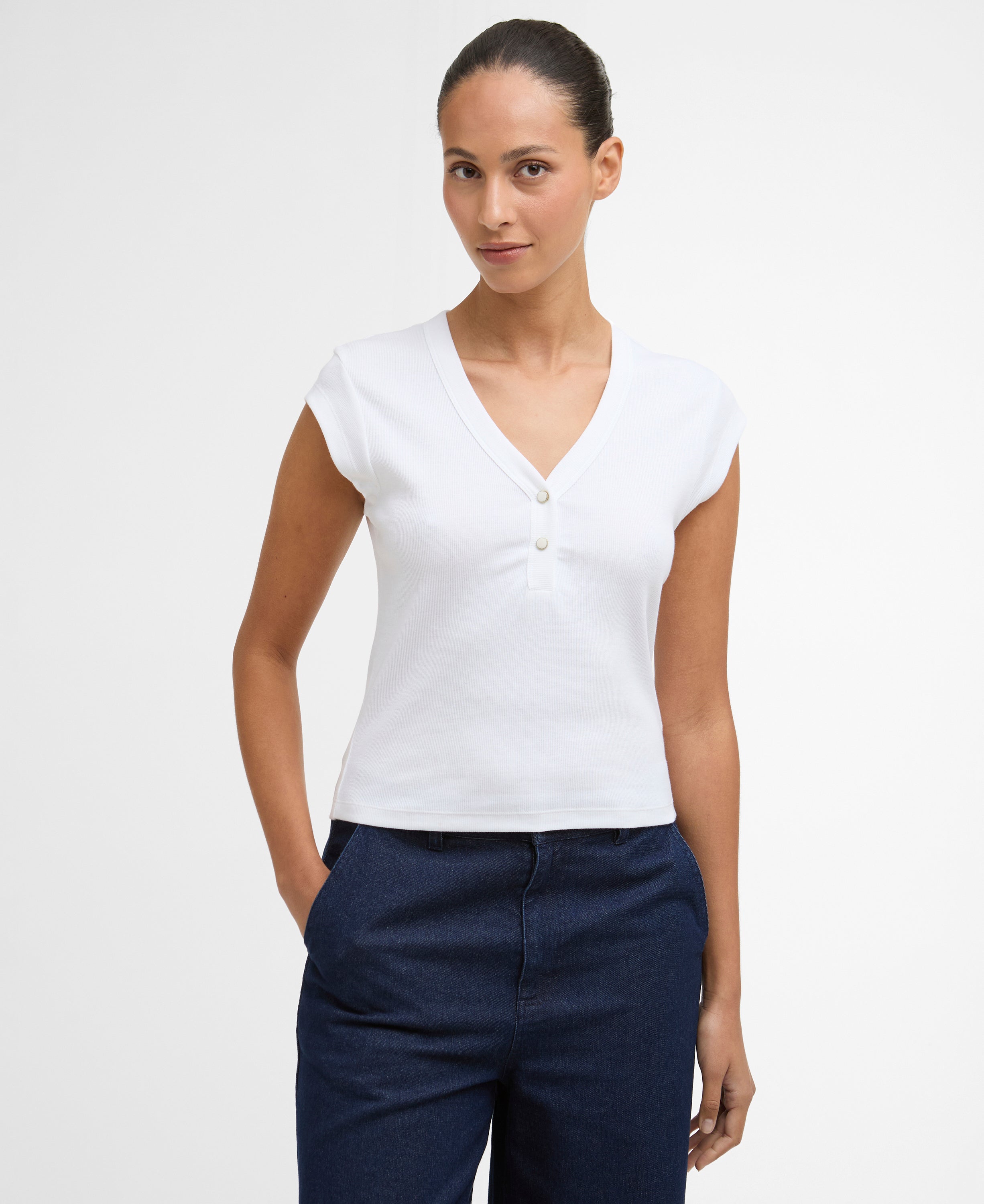 Barbour White Verona Top #Colour_White