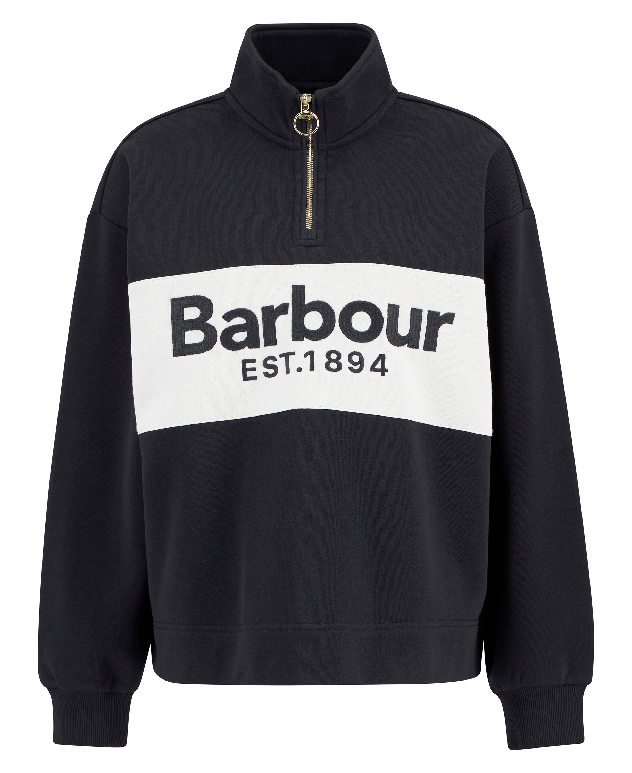 Barbour Dark Navy Zaria Half Zip Sweatshirt #Colour_Dark Navy