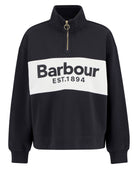 Barbour Dark Navy Zaria Half Zip Sweatshirt #Colour_Dark Navy