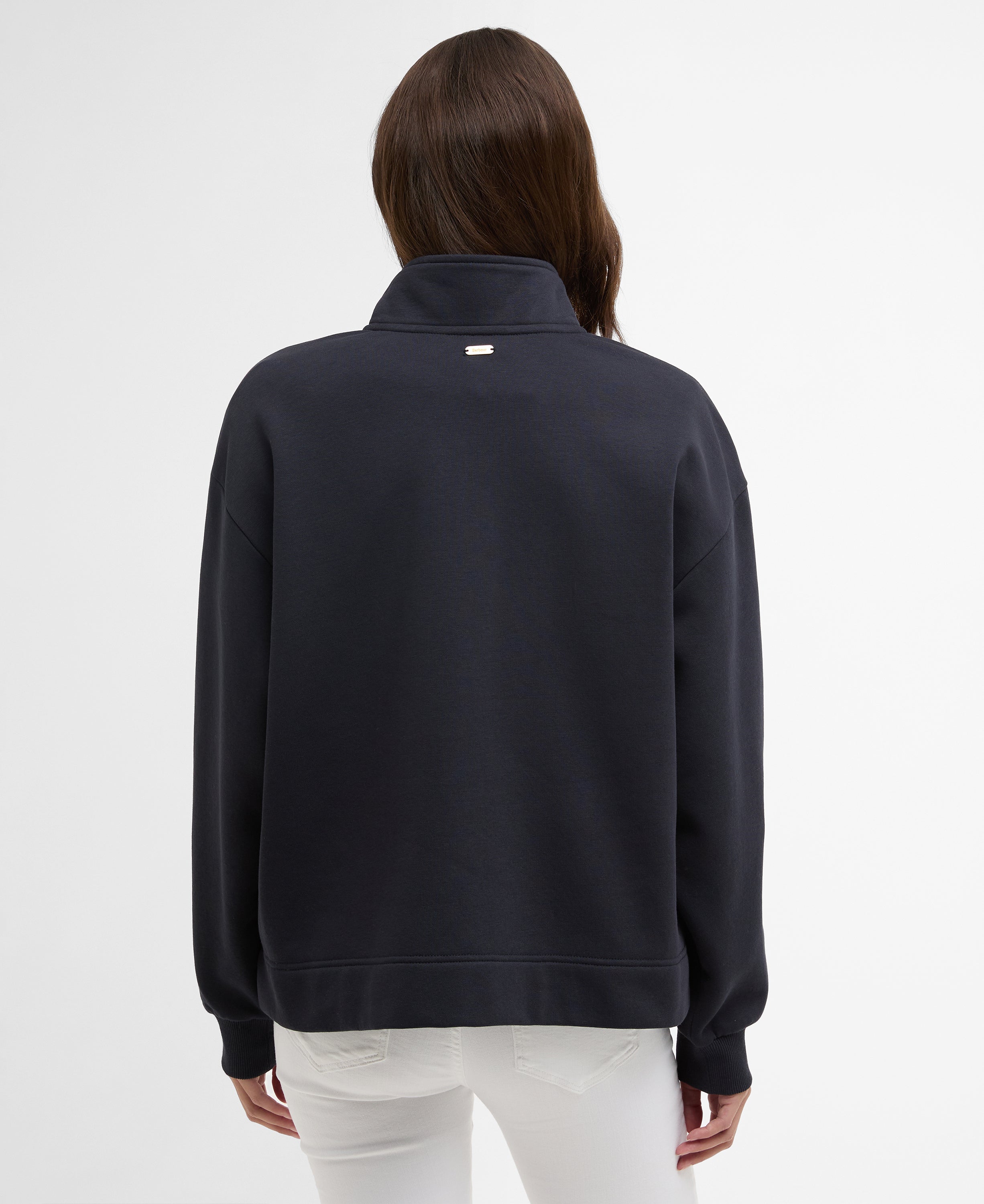 Barbour Dark Navy Zaria Half Zip Sweatshirt #Colour_Dark Navy