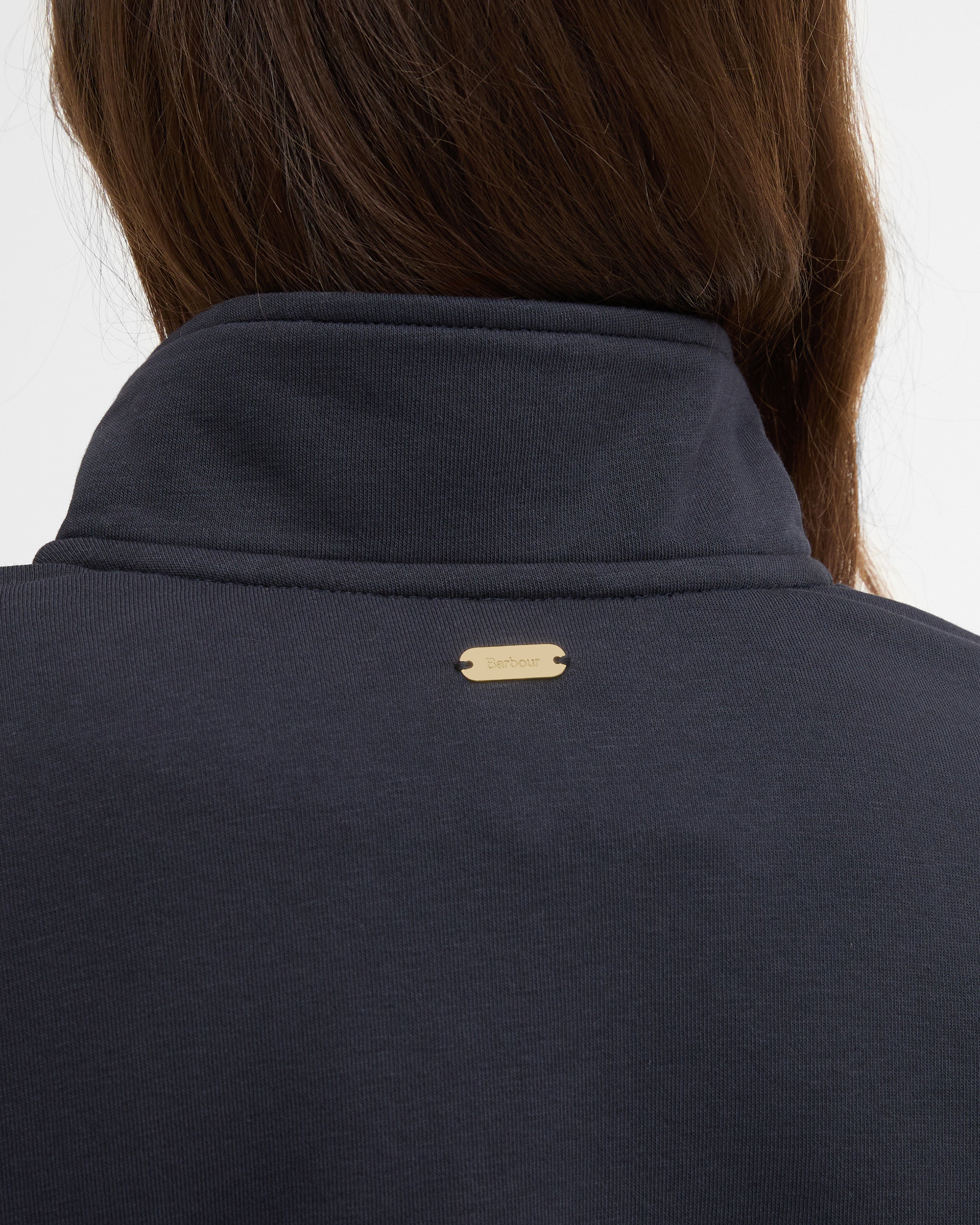 Barbour Dark Navy Zaria Half Zip Sweatshirt #Colour_Dark Navy