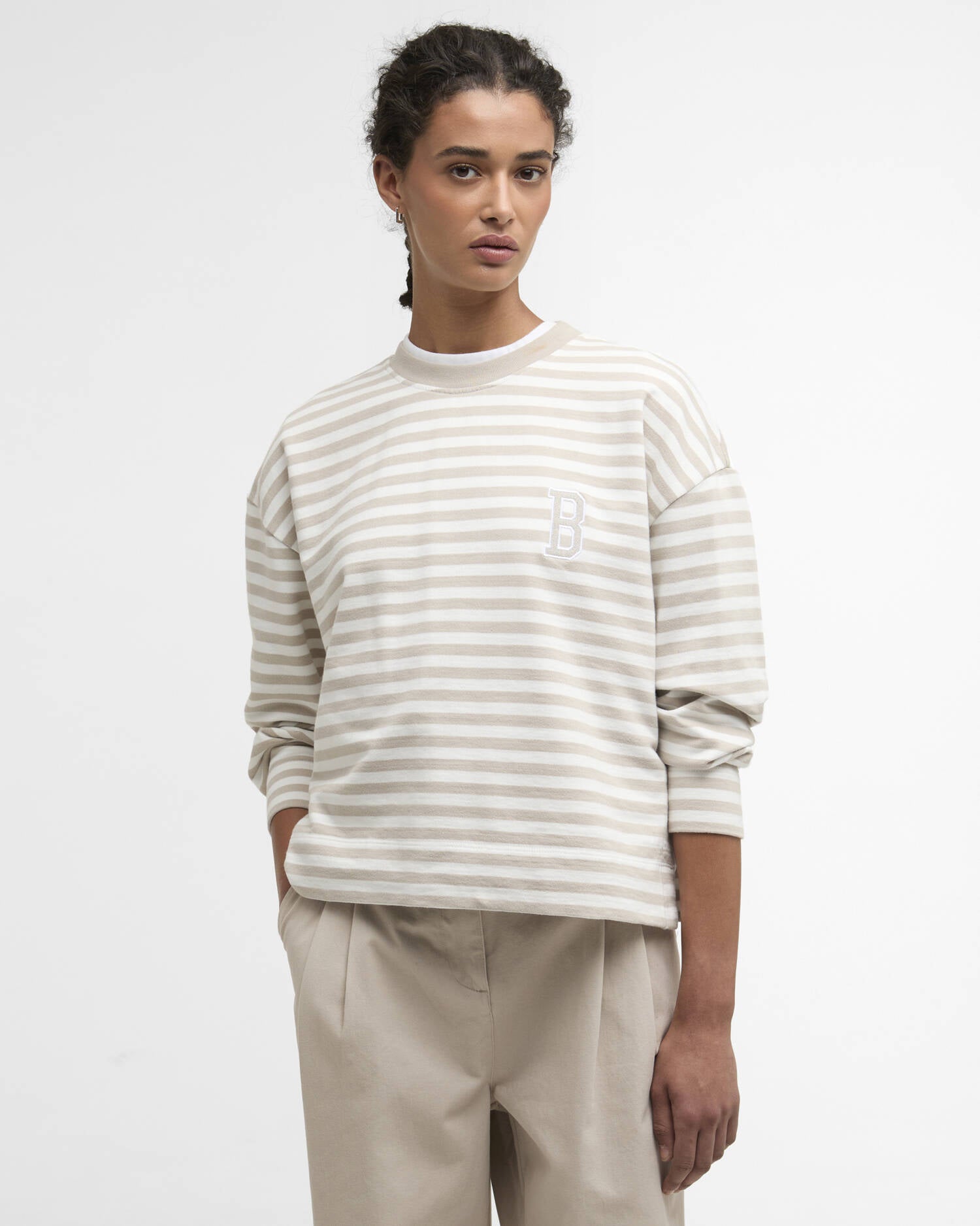Barbour Mist Stripe Gabby Sweatshirt #Colour_Mist Stripe