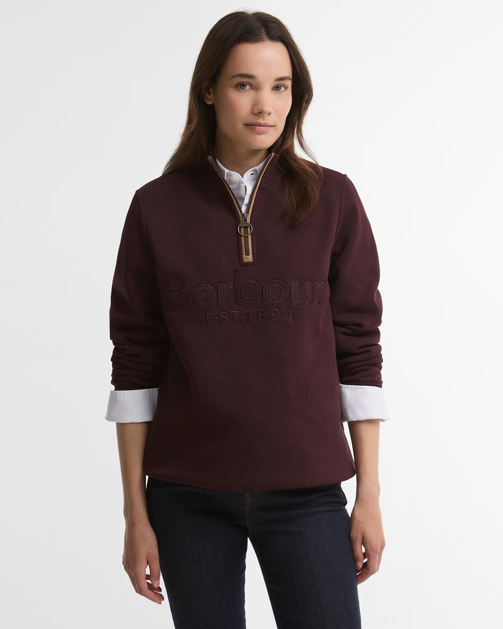 Barbour Cynthia Half Zip Sweatshirt #Colour_Fig