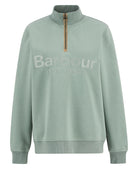 Barbour Blue Sage Cynthia Half Zip Sweatshirt #Colour_Blue Sage
