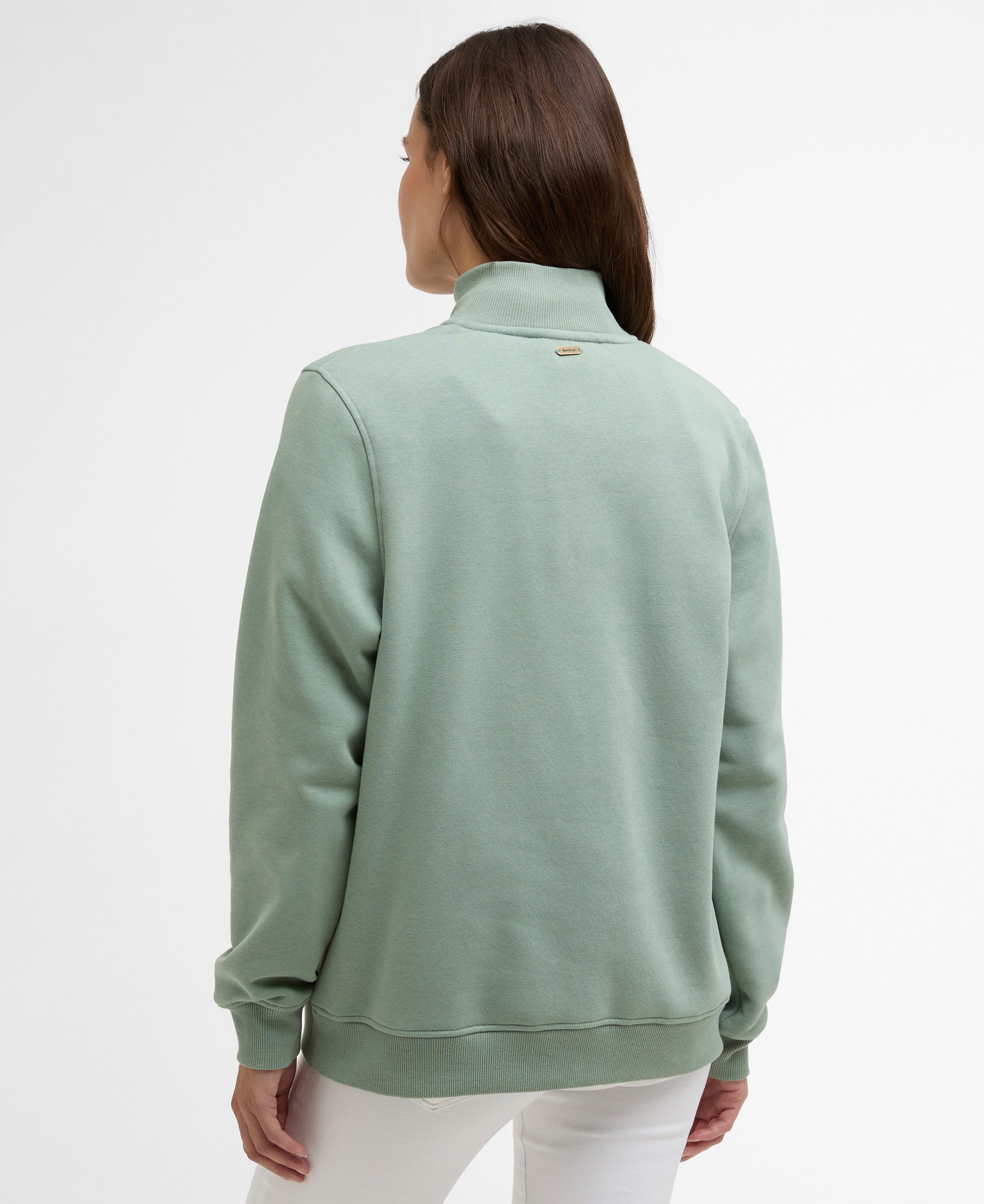 Barbour Blue Sage Cynthia Half Zip Sweatshirt #Colour_Blue Sage