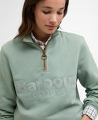 Barbour Blue Sage Cynthia Half Zip Sweatshirt #Colour_Blue Sage