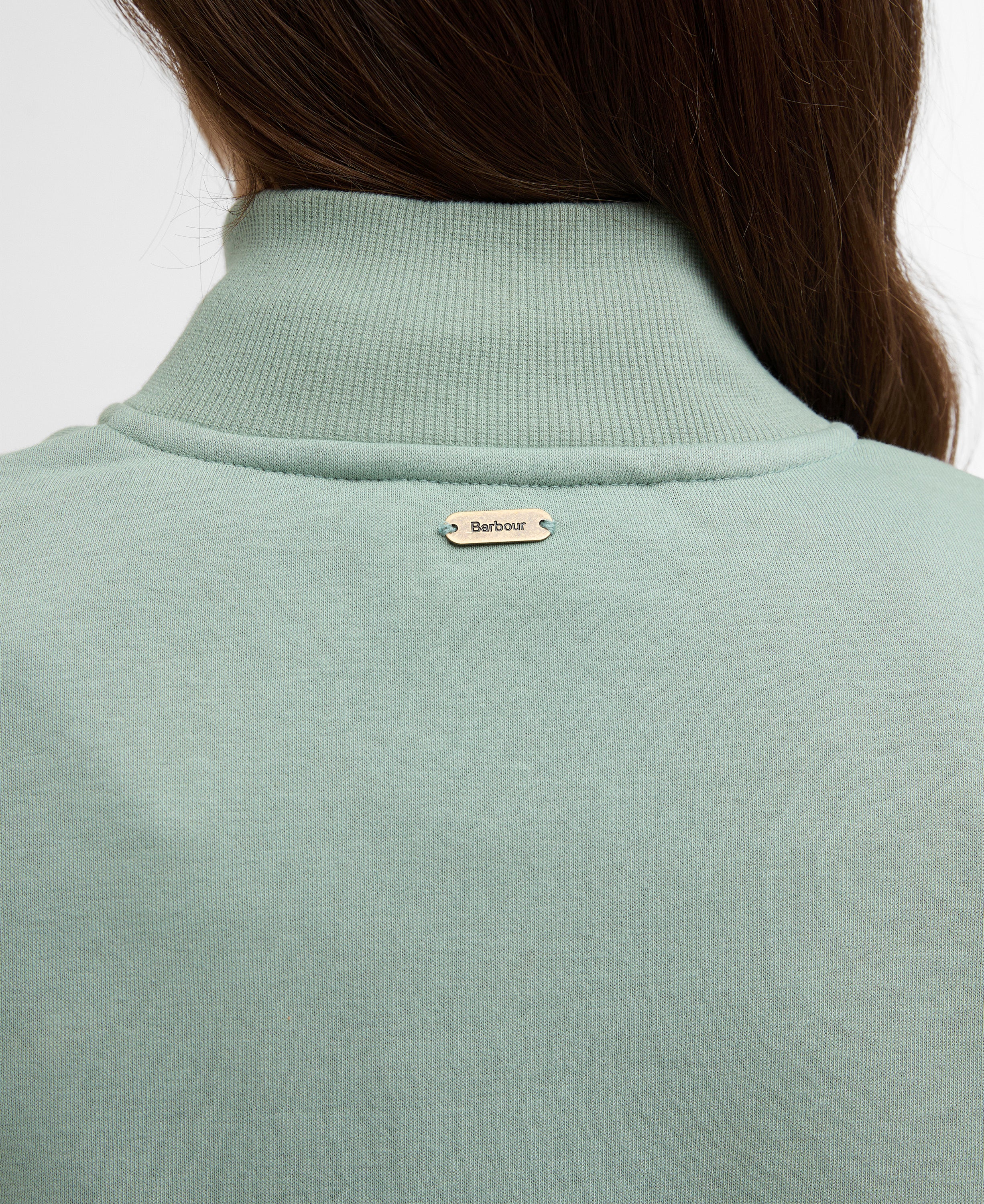 Barbour Blue Sage Cynthia Half Zip Sweatshirt #Colour_Blue Sage