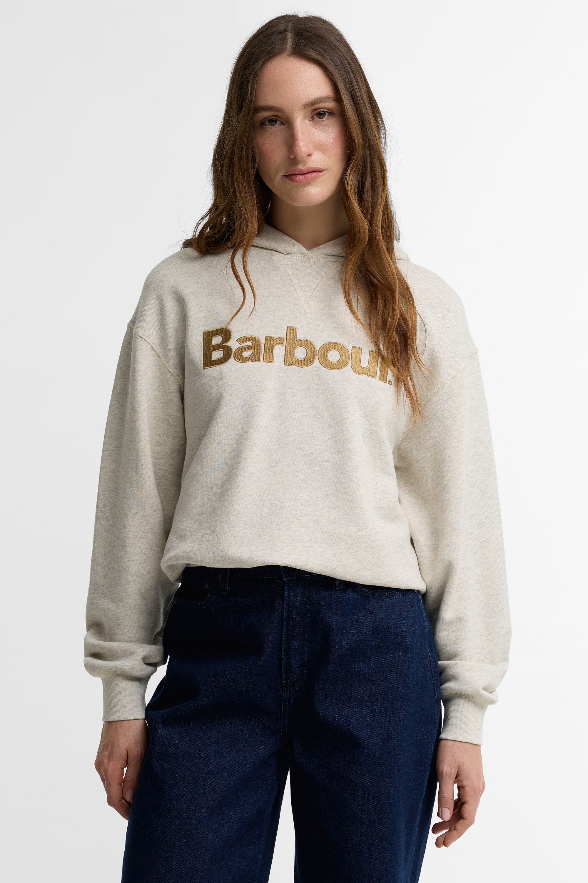 Barbour Hartland Hoodie #Colour_Cloud Marl/Warm Trench