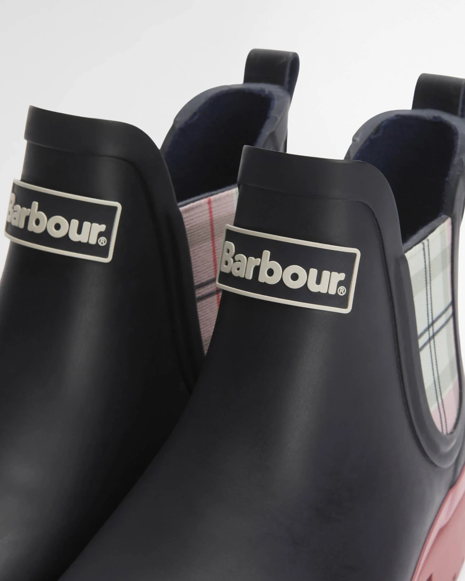 Barbour Navy/Cherry Blossom Mallow Chelsea Welly #Colour_Navy/Cherry Blossom