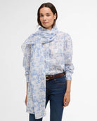 Barbour White Wisteria Scarf #Colour_White