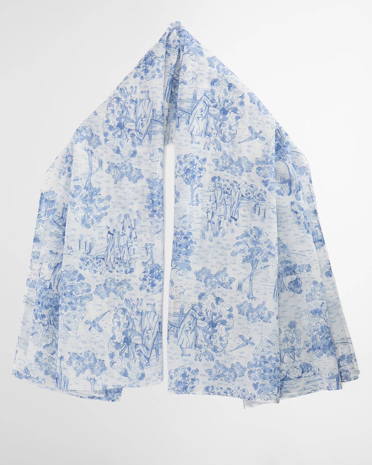 Barbour White Wisteria Scarf #Colour_White