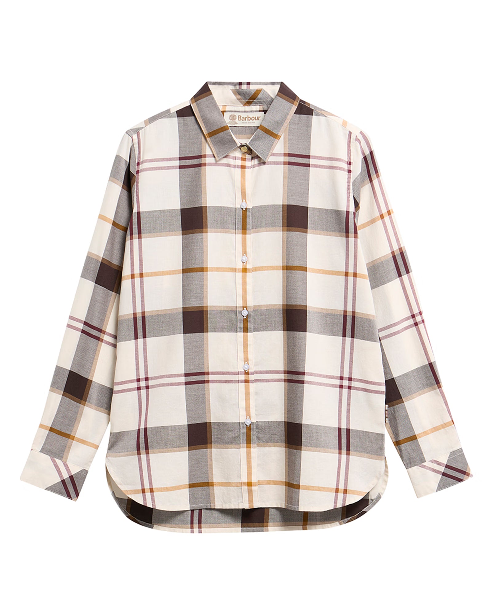 Barbour Moorland Shirt #Colour_Ecru Muted Tartan
