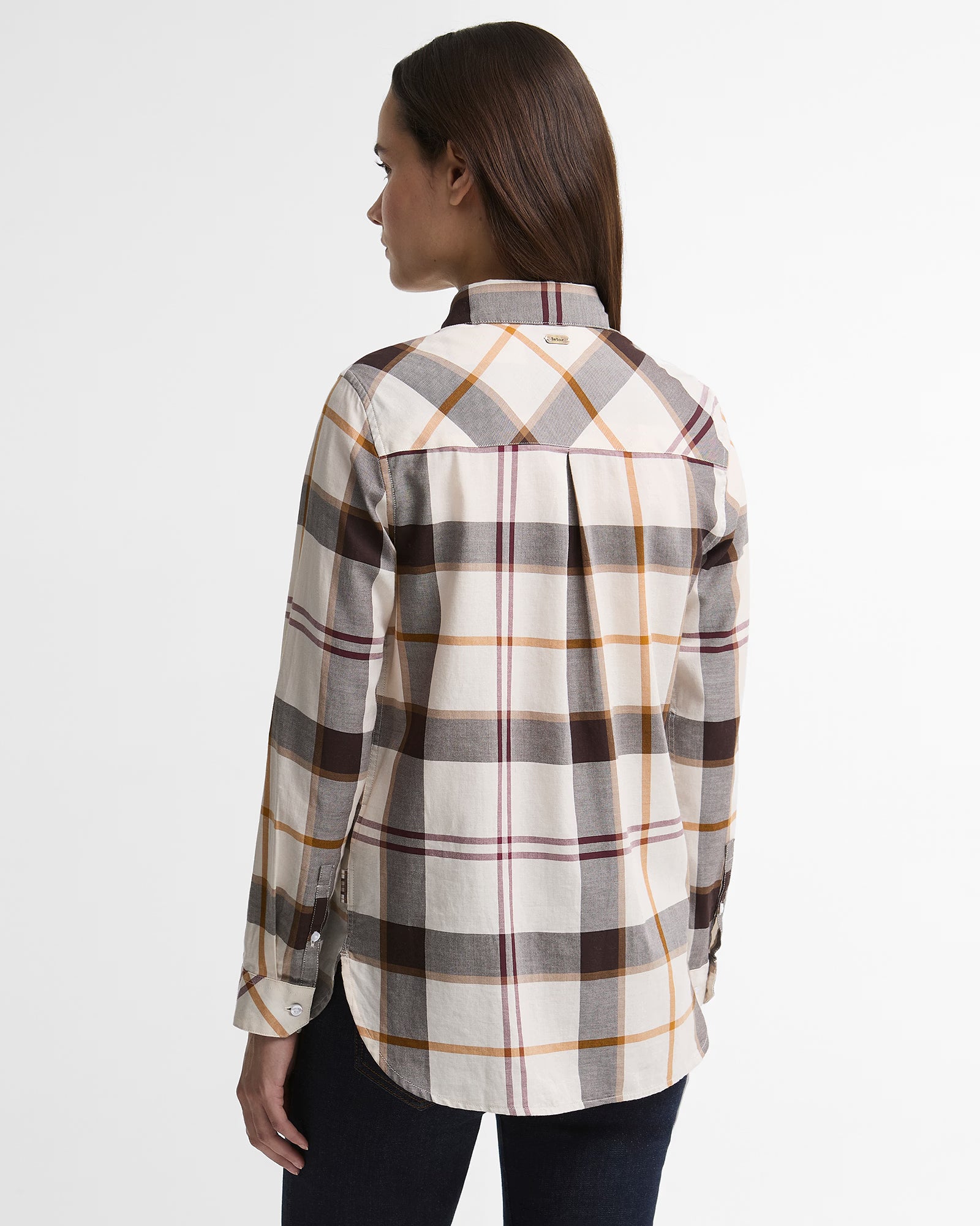 Barbour Moorland Shirt #Colour_Ecru Muted Tartan