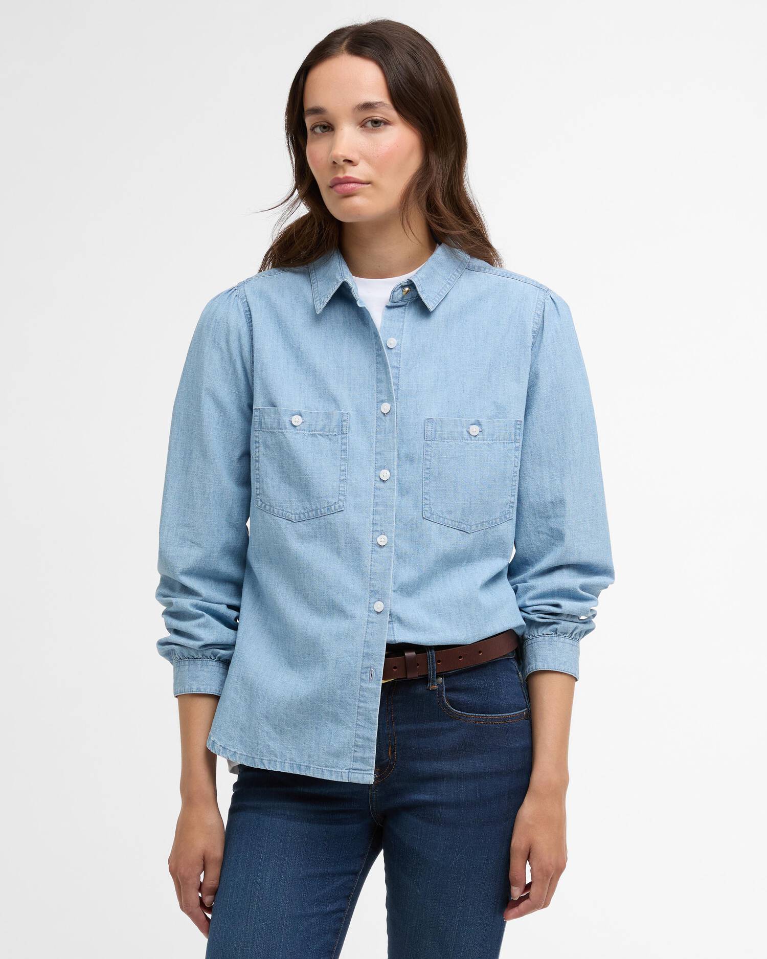 Barbour Chambray Zaria Shirt #Colour_Chambray