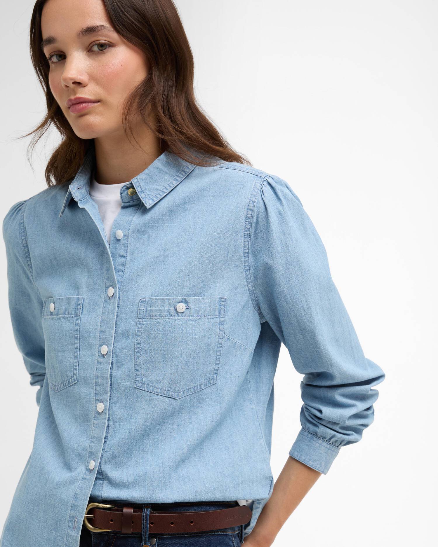 Barbour Chambray Zaria Shirt #Colour_Chambray