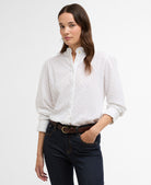 Barbour White Cynthia Shirt #Colour_White