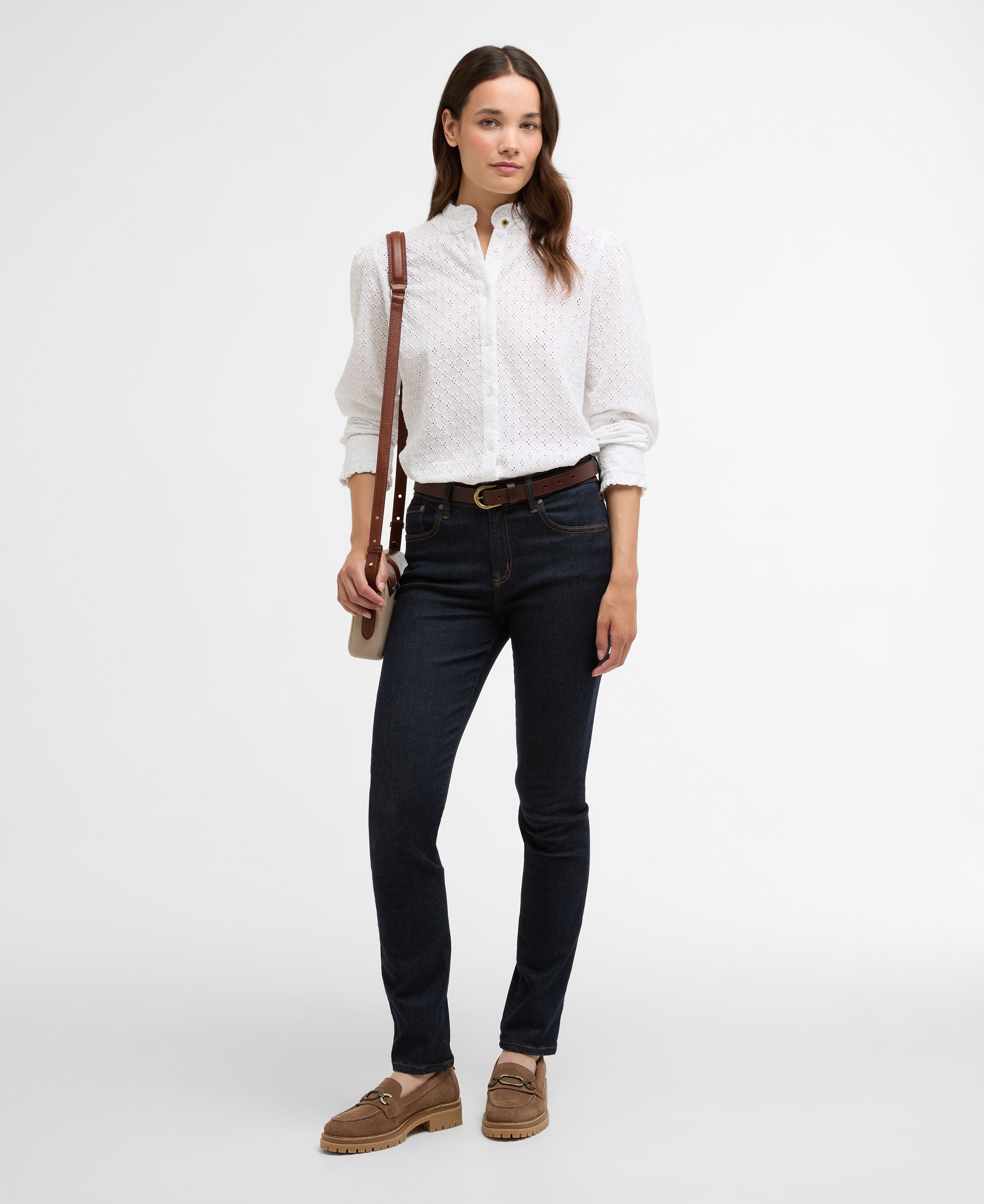 Barbour White Cynthia Shirt #Colour_White