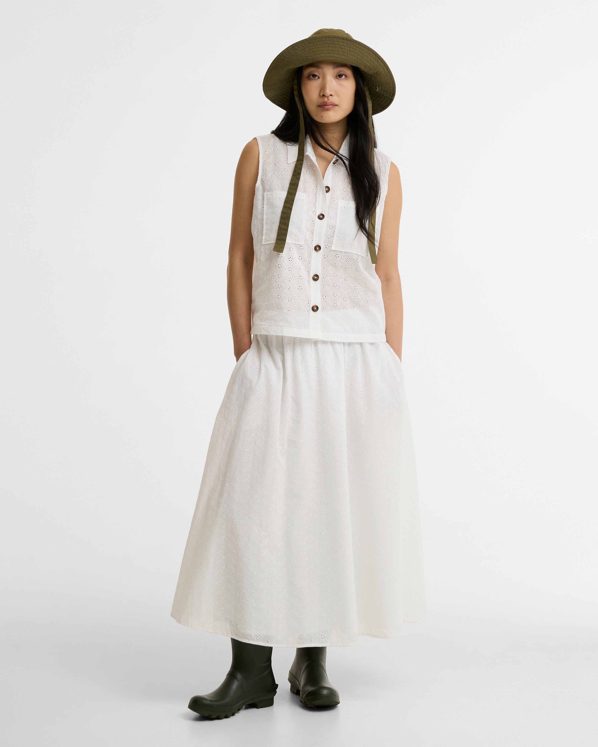 Barbour White Melody Shirt #Colour_White