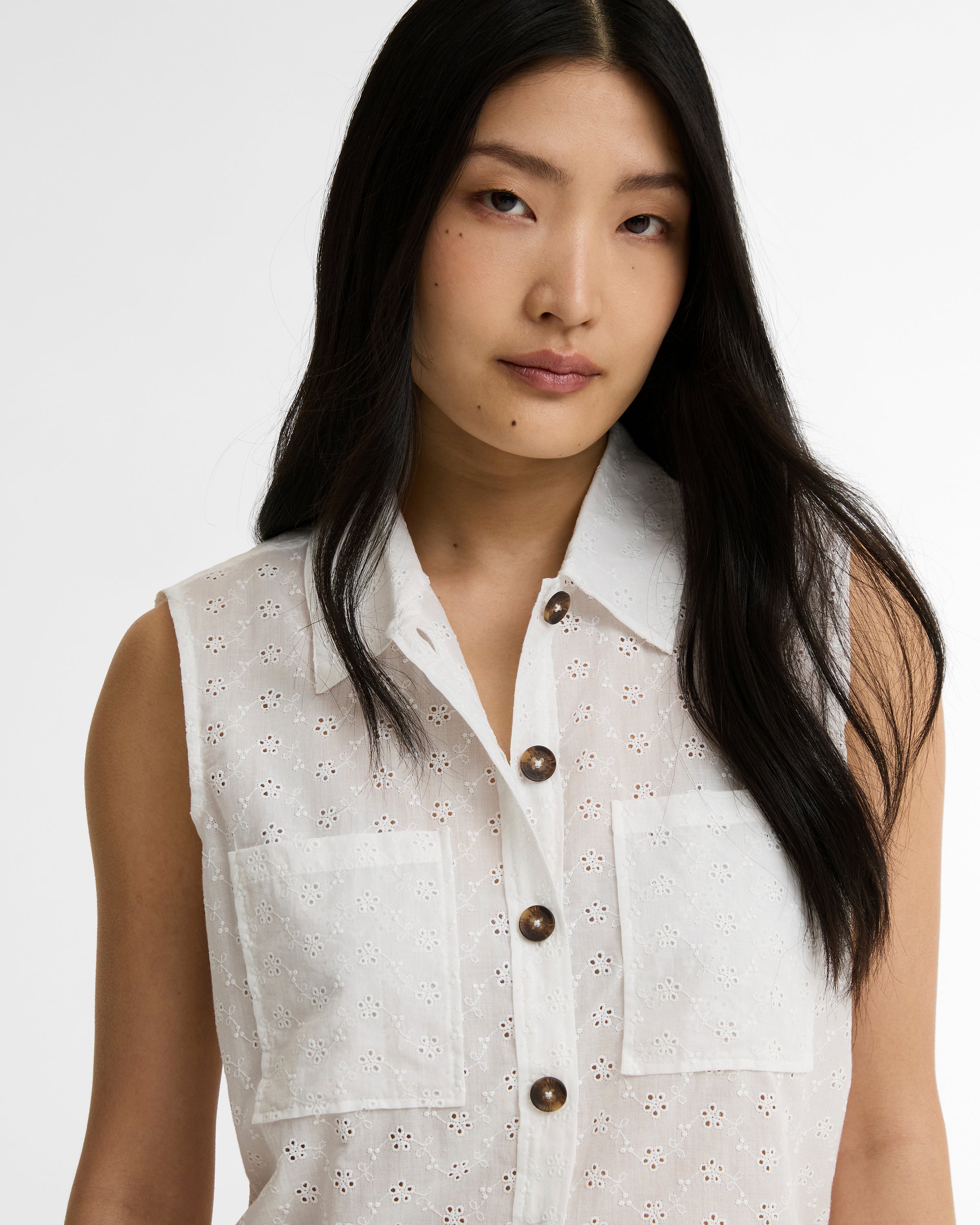 Barbour White Melody Shirt #Colour_White