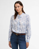 Barbour Ink Blue Print Wisteria Shirt #Colour_Ink Blue Print