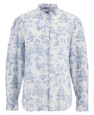 Barbour Ink Blue Print Wisteria Shirt #Colour_Ink Blue Print