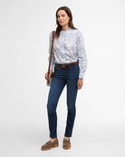 Barbour Ink Blue Print Wisteria Shirt #Colour_Ink Blue Print