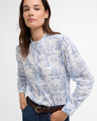 Barbour Ink Blue Print Wisteria Shirt #Colour_Ink Blue Print
