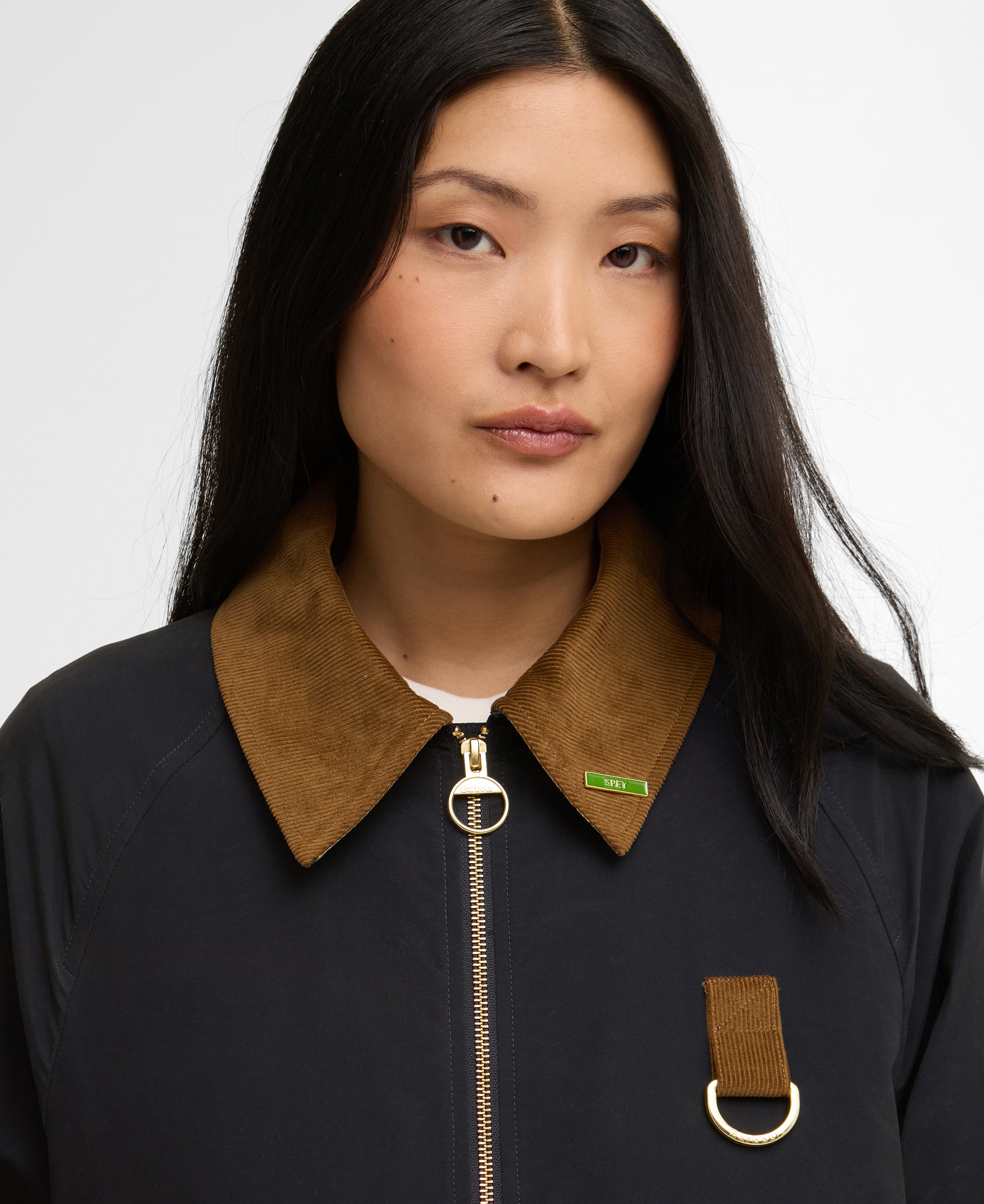 Barbour Dark Navy/Dress Icons Spey Showerproof Jacket #Colour_Dark Navy/Dress