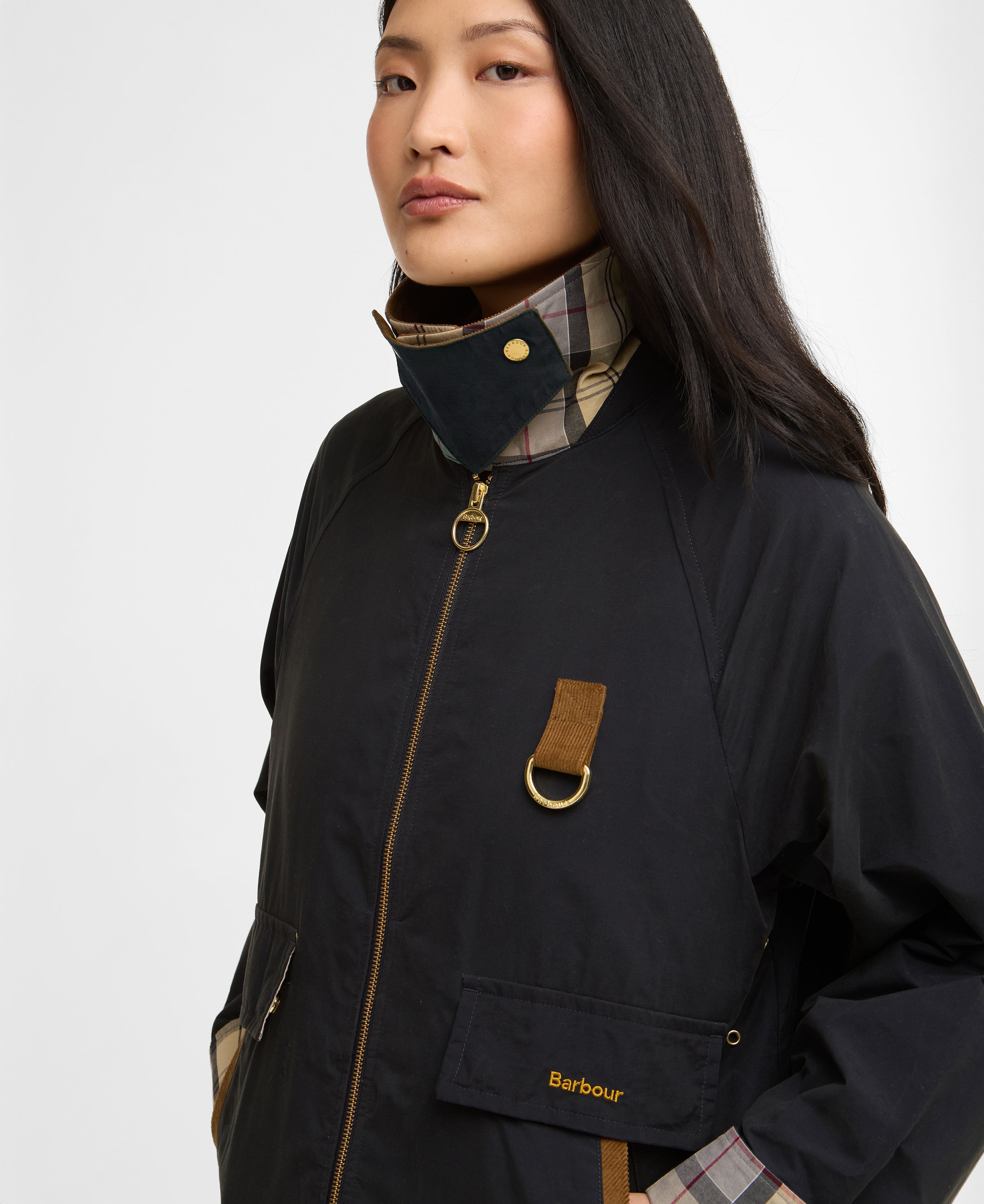Barbour Dark Navy/Dress Icons Spey Showerproof Jacket #Colour_Dark Navy/Dress