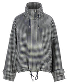 Barbour Navy Gingham Bronwyn Check Showerproof Jacket #Colour_Navy Gingham
