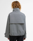 Barbour Navy Gingham Bronwyn Check Showerproof Jacket #Colour_Navy Gingham