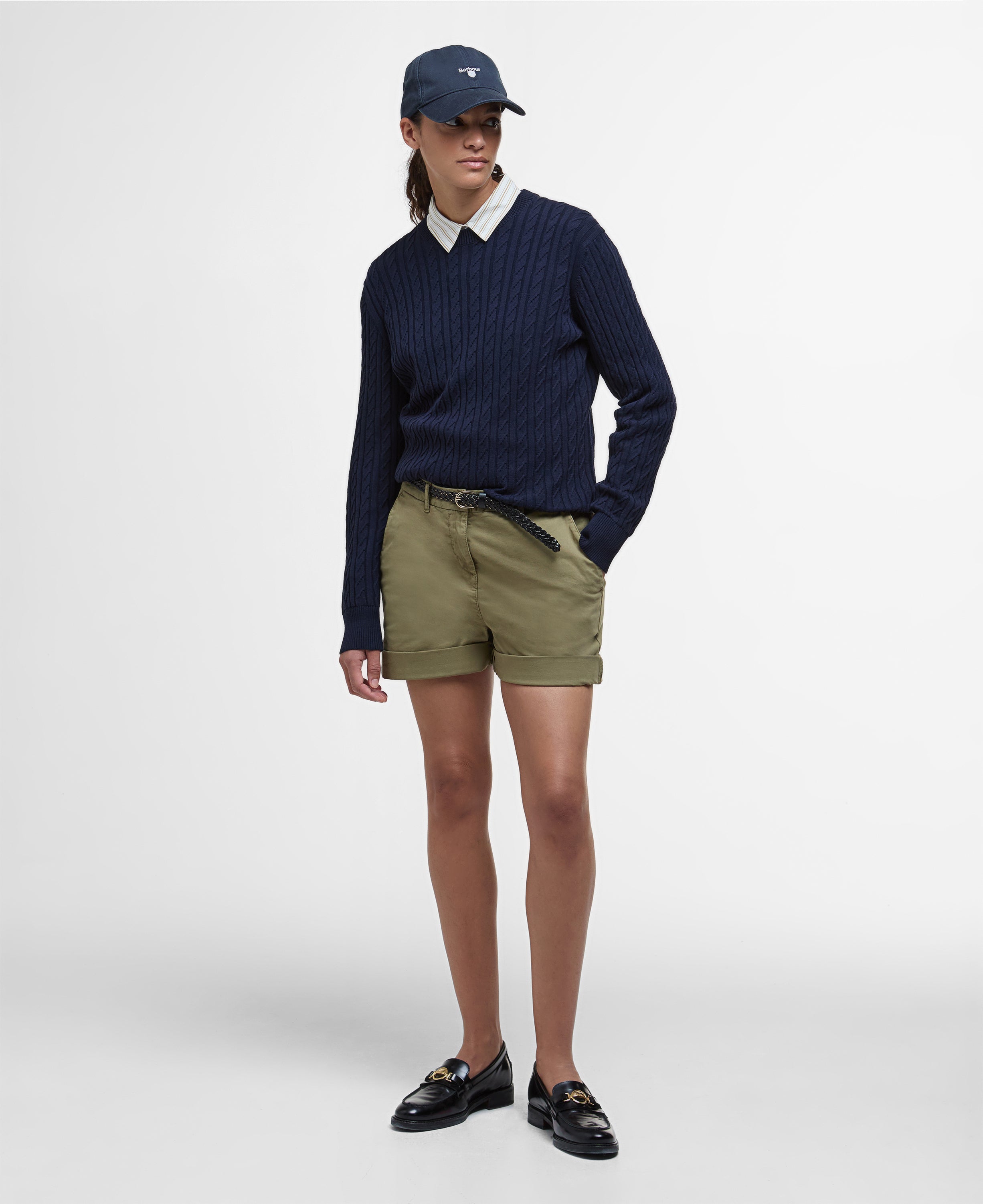 Barbour Khaki Barbour Chino Short-OUTLET #Colour_Khaki