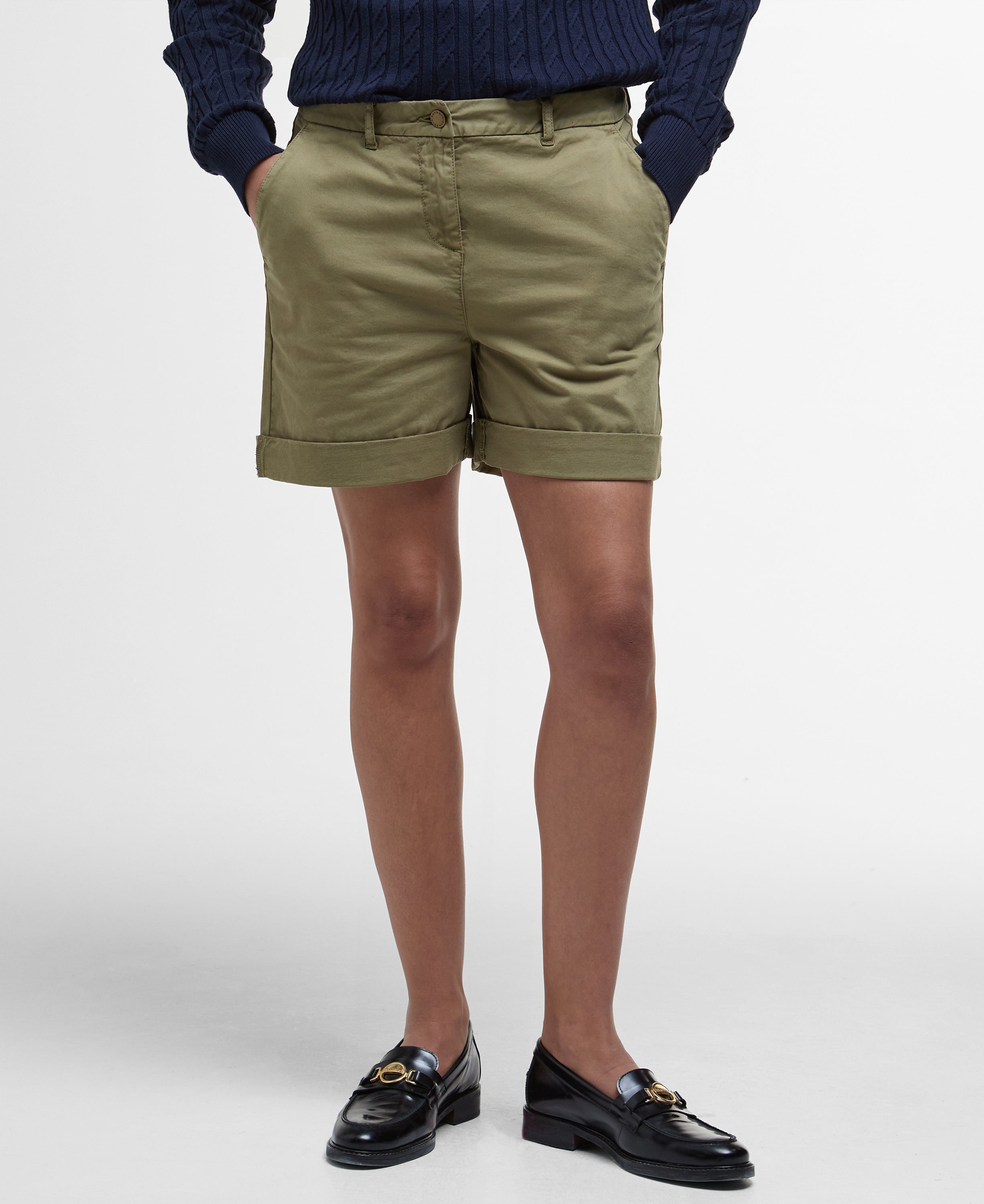 Barbour Khaki Barbour Chino Short-OUTLET #Colour_Khaki