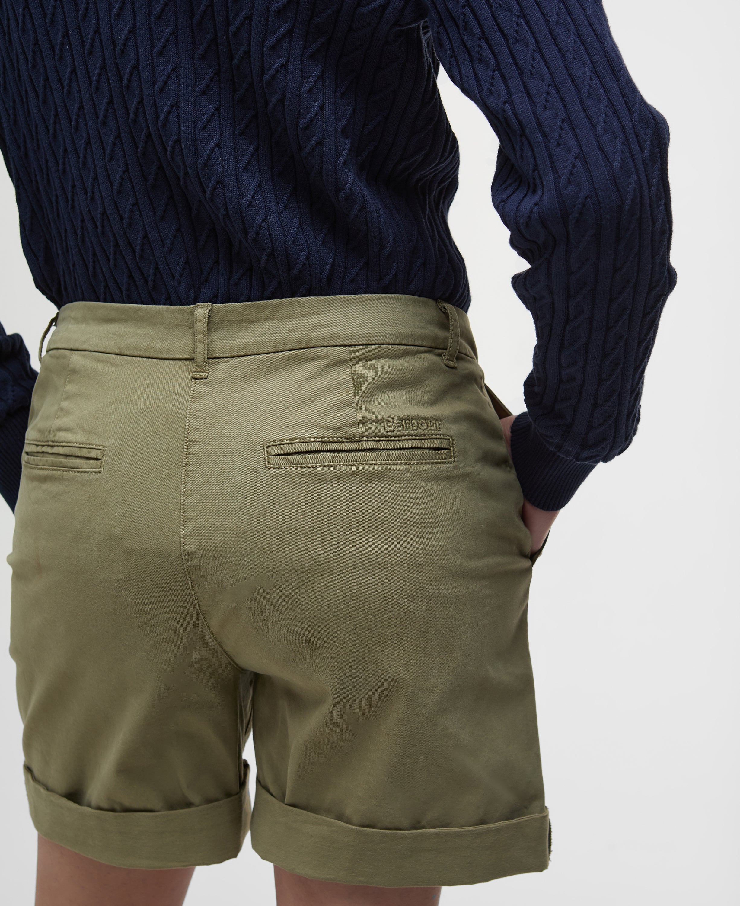 Barbour Khaki Barbour Chino Short-OUTLET #Colour_Khaki