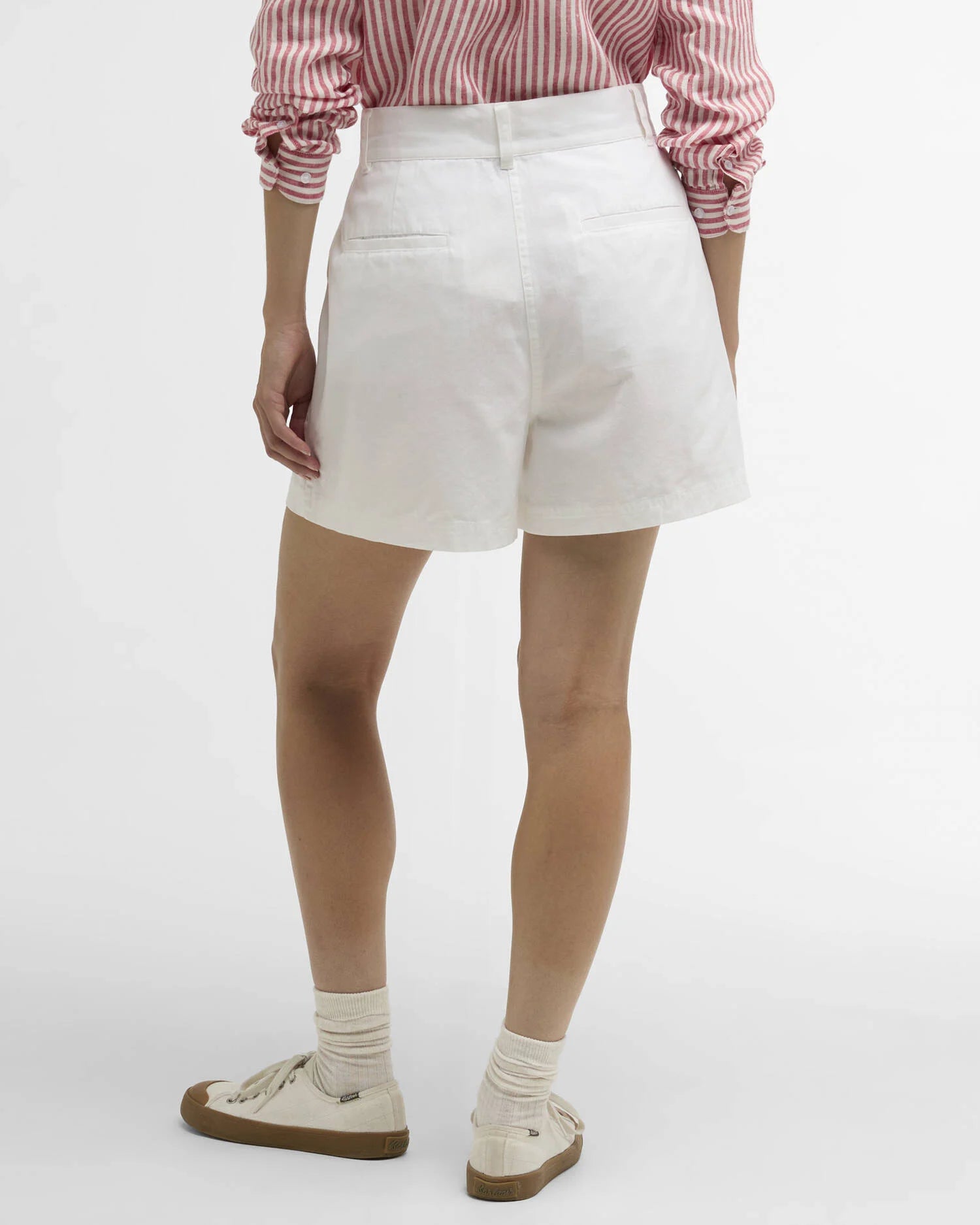 Barbour White Fern Shorts #Colour_White